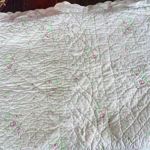 Simply Shabby Chic Green Quilted standard sham
